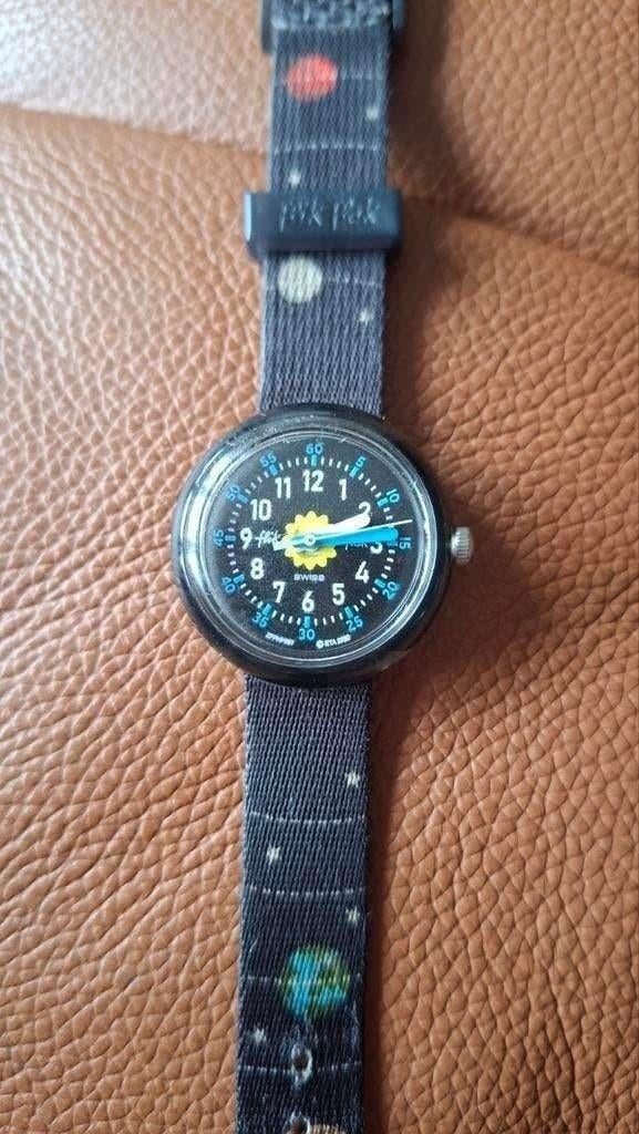Swatch flikflak Solar System horloge, Ophalen, Gebruikt, Zwart, Jongen of Meisje