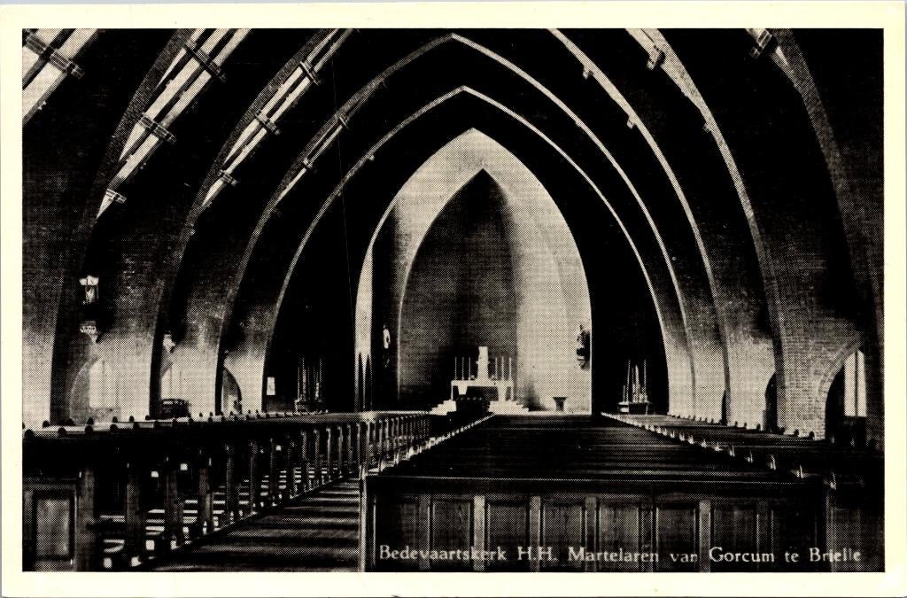 Brielle - Bedevaartskerk H.H. Martelaren van Gorcum, Verzamelen, Verzenden, 1960 tot 1980, Ongelopen, Zuid-Holland