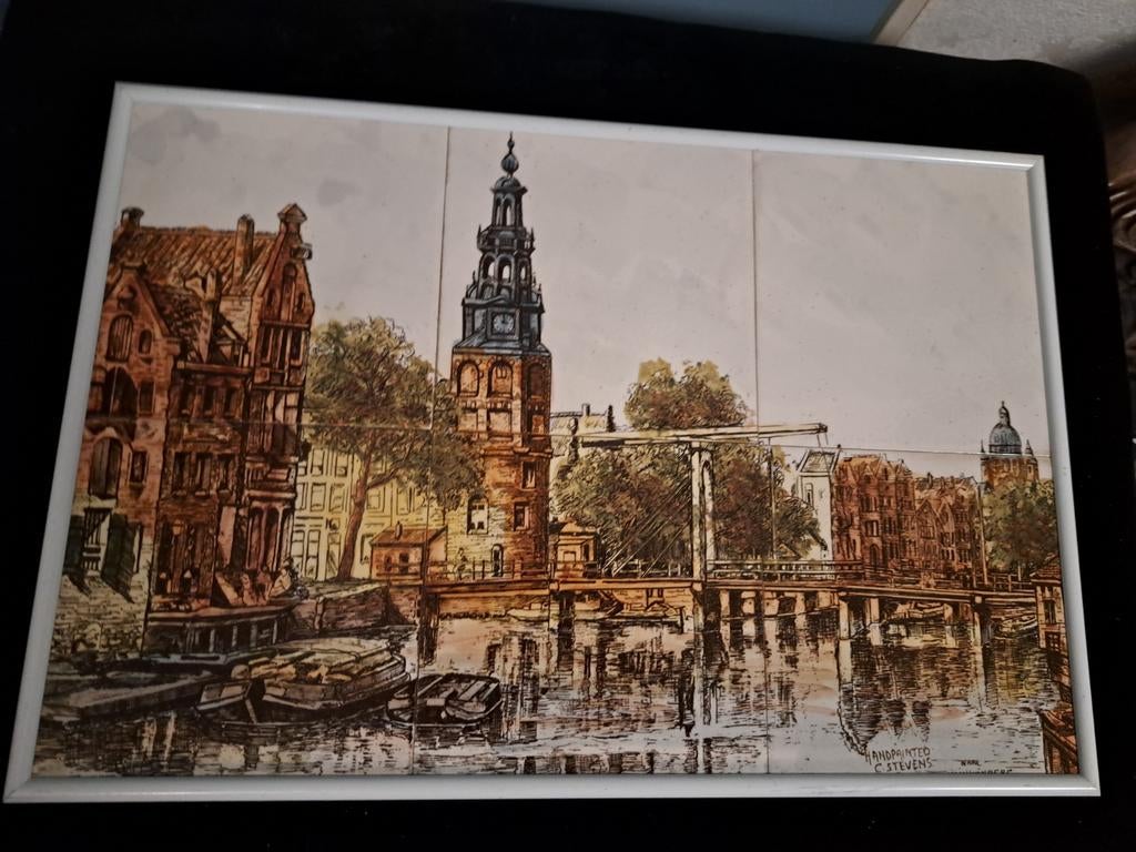 Tegeltableau  Amsterdam Westertoren, Ophalen of Verzenden