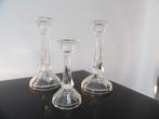 Art Deco set Kandelaars Boheems, Ophalen of Verzenden, Glas