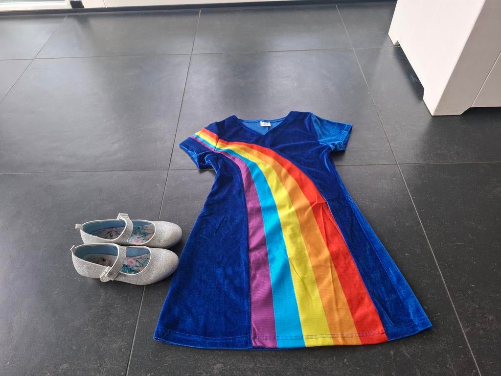 K3 jurkje maat 134 met glitter schoenen maat 30, Ophalen of Verzenden
