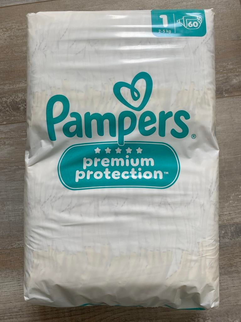 Pampers Premium Protection Maat 1 (2-5kg) - 60 Luiers, Ophalen of Verzenden, Nieuw