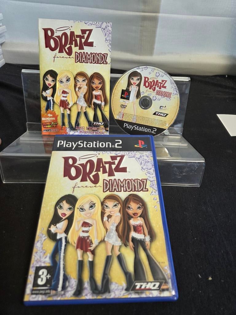 Bratz Forever Diamondz - PlayStation 2 (PS2) - Compleet, Avontuur en Actie, Gebruikt, THQ, Ophalen of Verzenden
