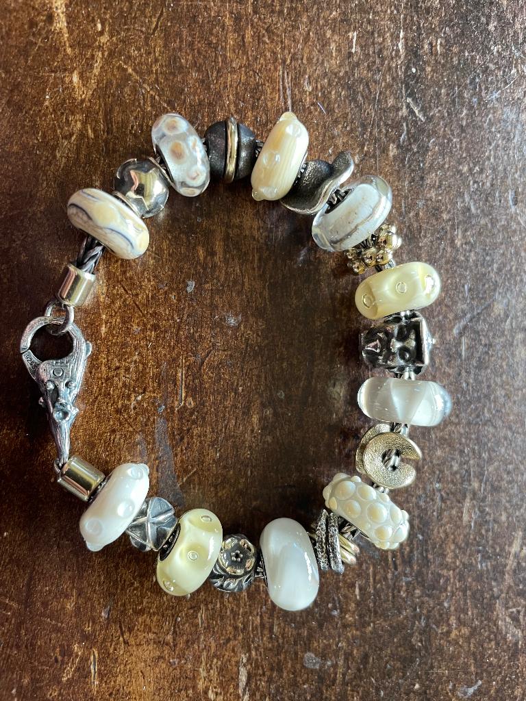 Prachtige Trollbeads armband goud zilver, Ophalen of Verzenden, Zo goed als nieuw, Met bedels of kralen, Goud