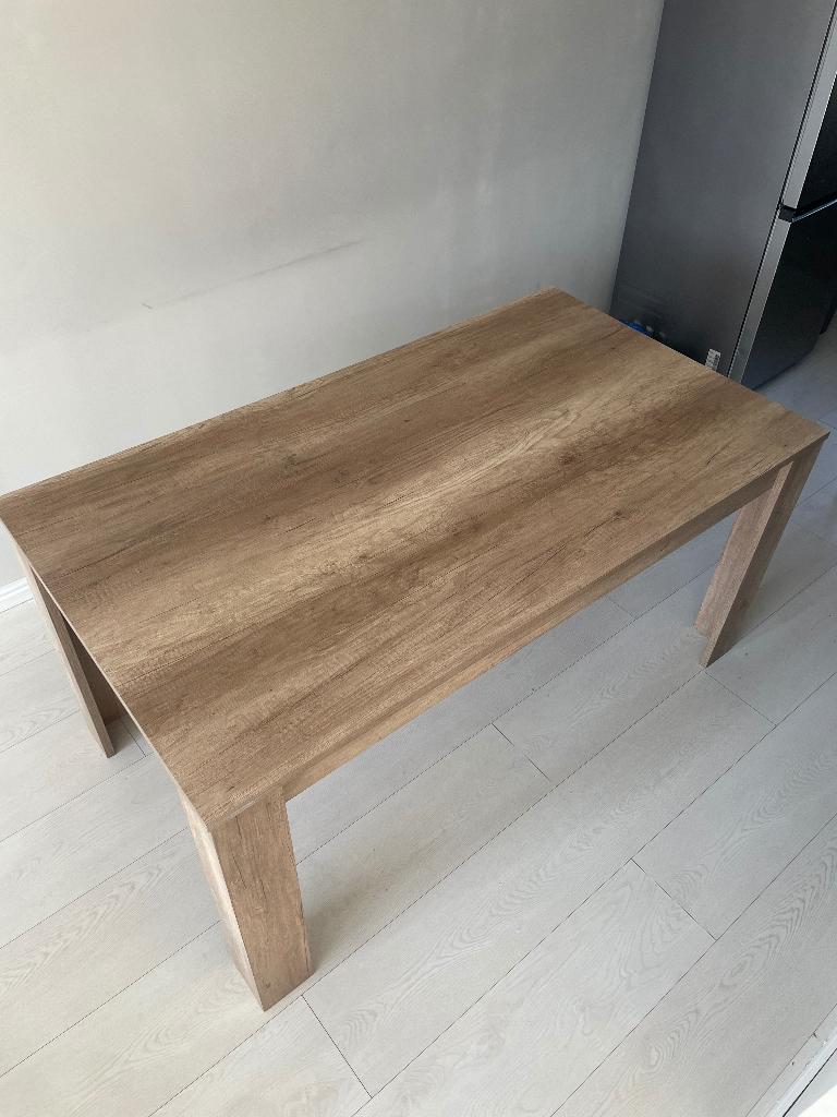 Eetkamertafel Lidia 79x160x90 cm (Leen Bakker), Ophalen, Eikenhout, Nieuw, 50 tot 100 cm