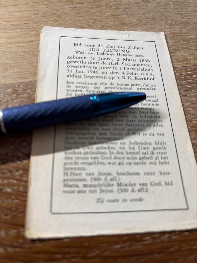 Temming Ida 1856 Joure 1946 x Hooghiemstra - 26993, Ophalen of Verzenden