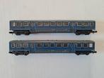 4 Minitrix NS rijtuigen 3020/3021, Gebruikt, Gelijkstroom, Trix, Wagon