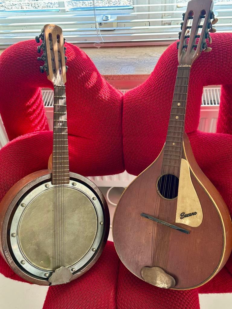 Vintage Dreima mandoline en banjoline, Ophalen of Verzenden, Gebruikt, Overige typen