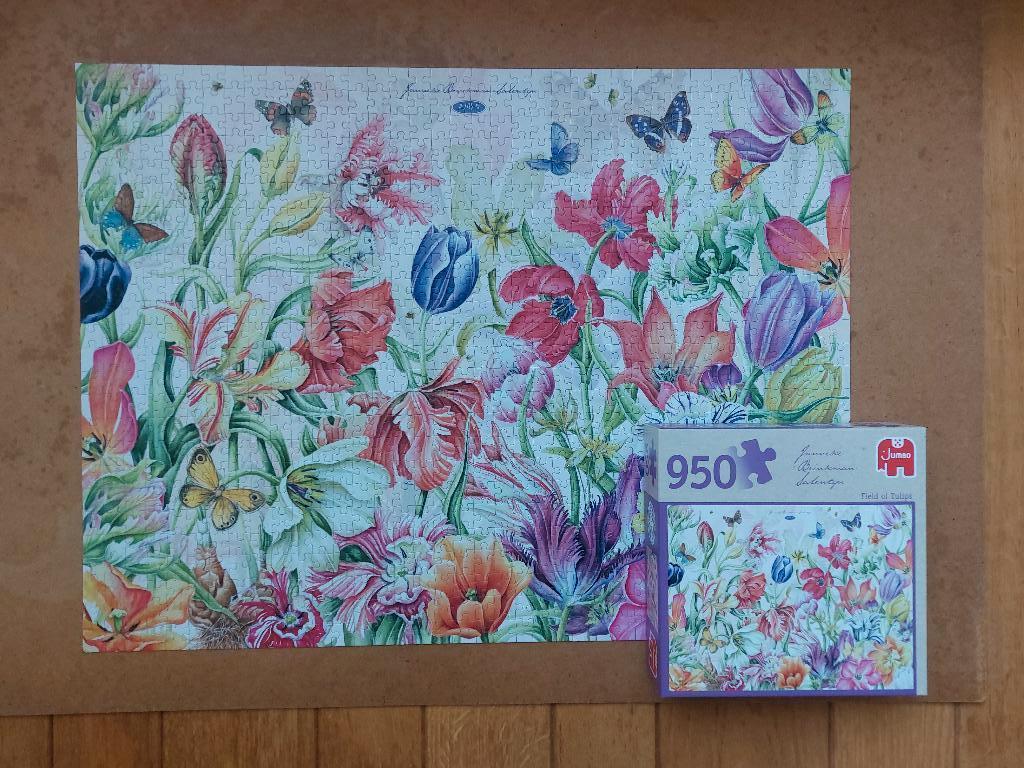 Puzzel Tulpenveld, Ophalen of Verzenden, 500 t/m 1500 stukjes, Zo goed als nieuw, Legpuzzel