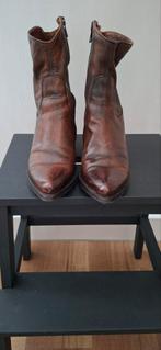 Enkellaarsjes Omoda maat 40 bruin leder, Bruin, Omoda, Lage of Enkellaarzen, Ophalen of Verzenden