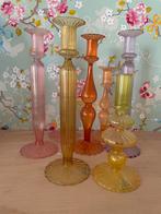 Kandelaar set 7x gekleurd, Ophalen of Verzenden, Glas