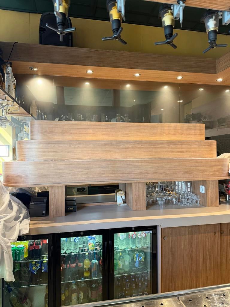 Houten bar en toonbank, Huis en Inrichting, Barren, Ophalen, Zo goed als nieuw