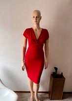 Rode Vintage Chic Stretch Jurk Maat 36/38, Kleding | Dames, Jurken, Ophalen of Verzenden, Zo goed als nieuw, Knielengte, Maat 36 (S)