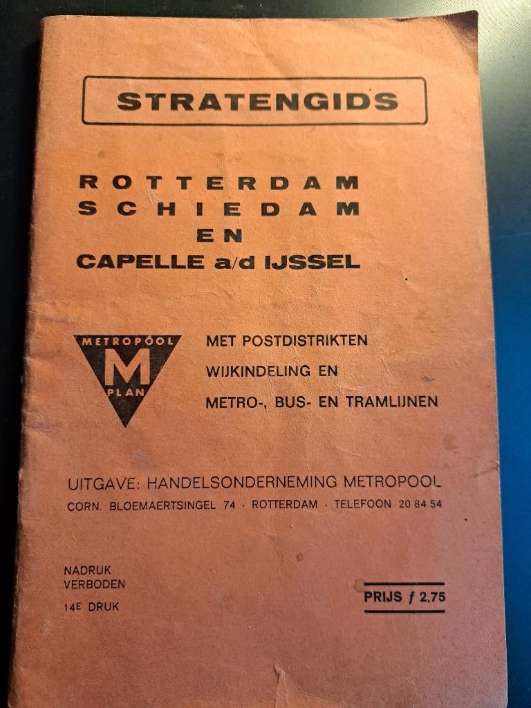 stratengids Rotterdam van rond 1970, Ophalen of Verzenden, Landkaart, 1800 tot 2000, Nederland