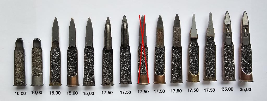 7,62x54R Mosin Nagant DOORSNEDEN, Ophalen of Verzenden, Landmacht, Overige gebieden, Hulzen of Bodemvondsten