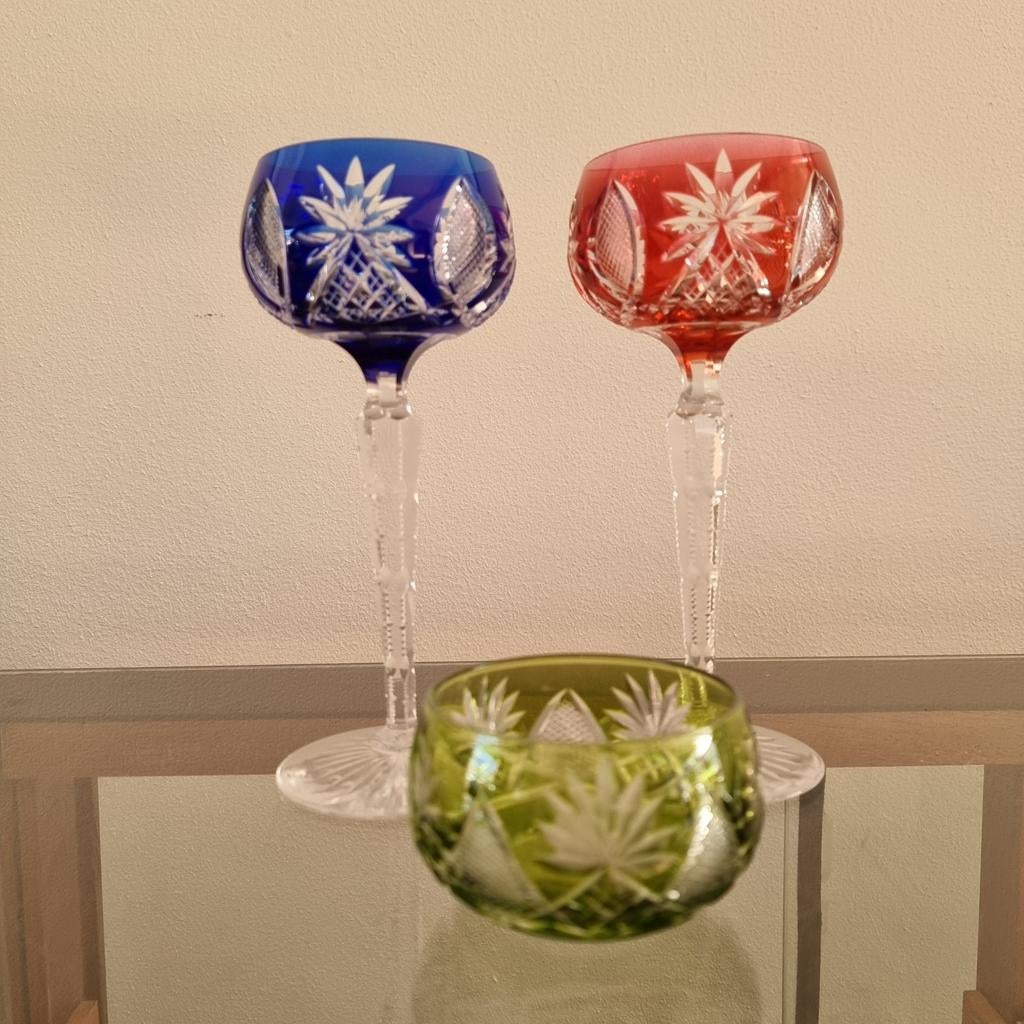 Val Saint Lambert kristallen glazen, Antiek en Kunst, Antiek | Glas en Kristal, Ophalen of Verzenden