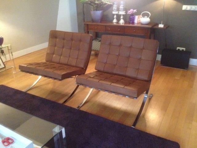 Barceloina stoelen, Eero Saarinen, Ronde tafels, Ovalen, Huis en Inrichting, Overige kleuren, Nieuw, Leer, Ophalen of Verzenden