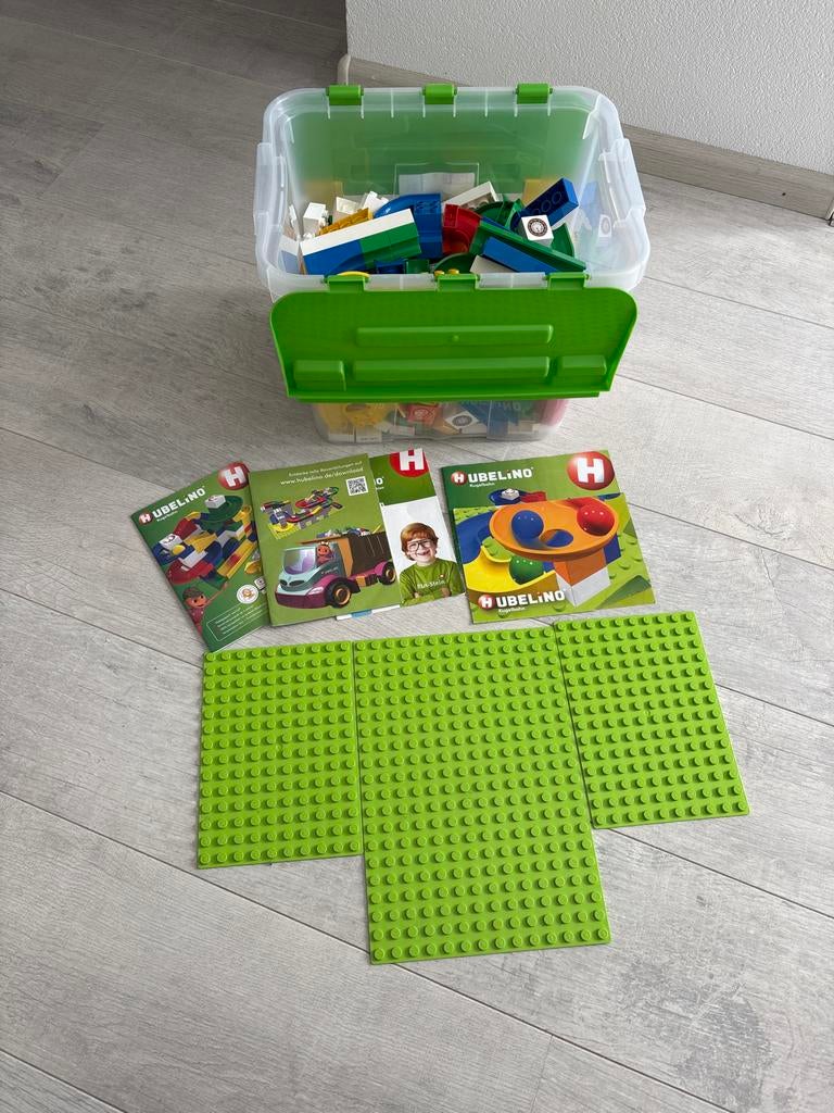 Hubelino knikkerbaan (set) duplo bouwstenen en grondplaten, Ophalen, Zo goed als nieuw, Overige merken