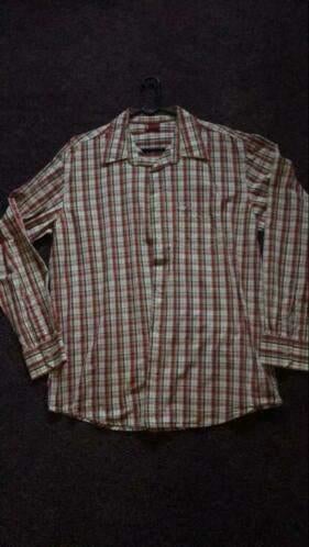 Levi’s geruite overhemd  Maat L, Kleding | Heren, Overhemden, Zo goed als nieuw, Levi’s, Rood, Halswijdte 39/40 (M)