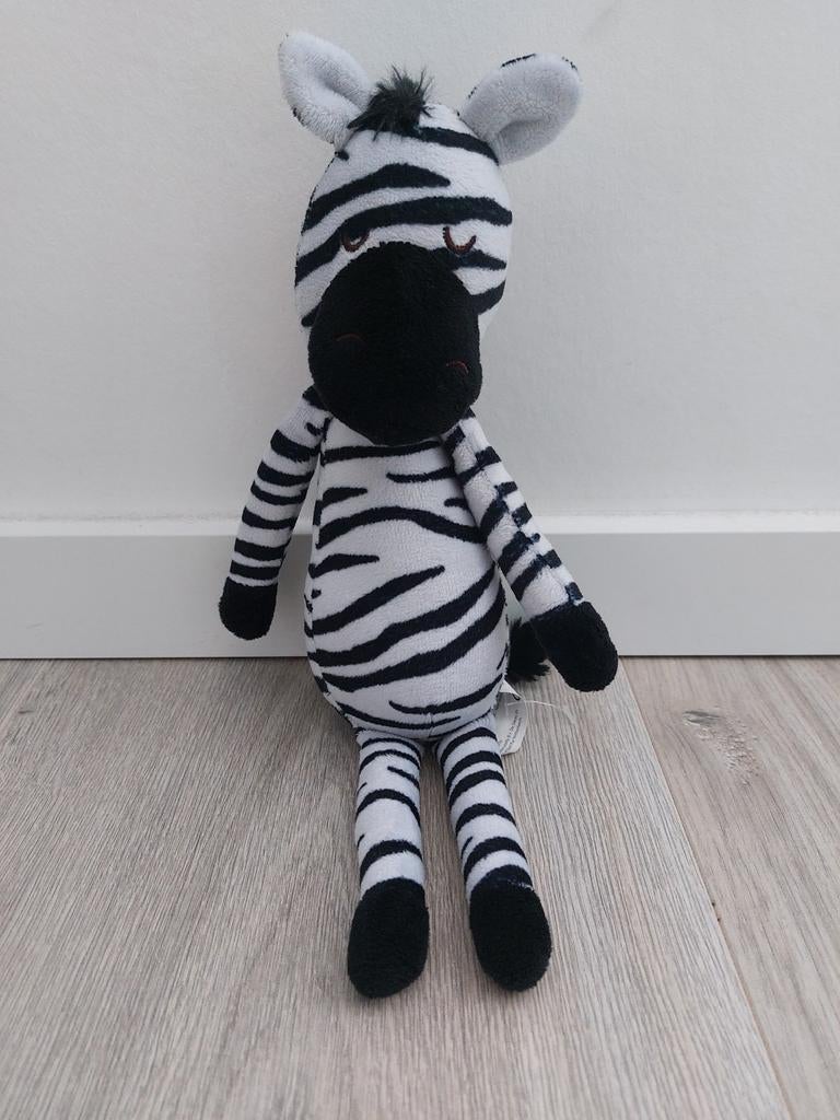 Knuffel dierendorpje koos zebra dieren dorpje boek L841, Ophalen of Verzenden, Zo goed als nieuw, Beer