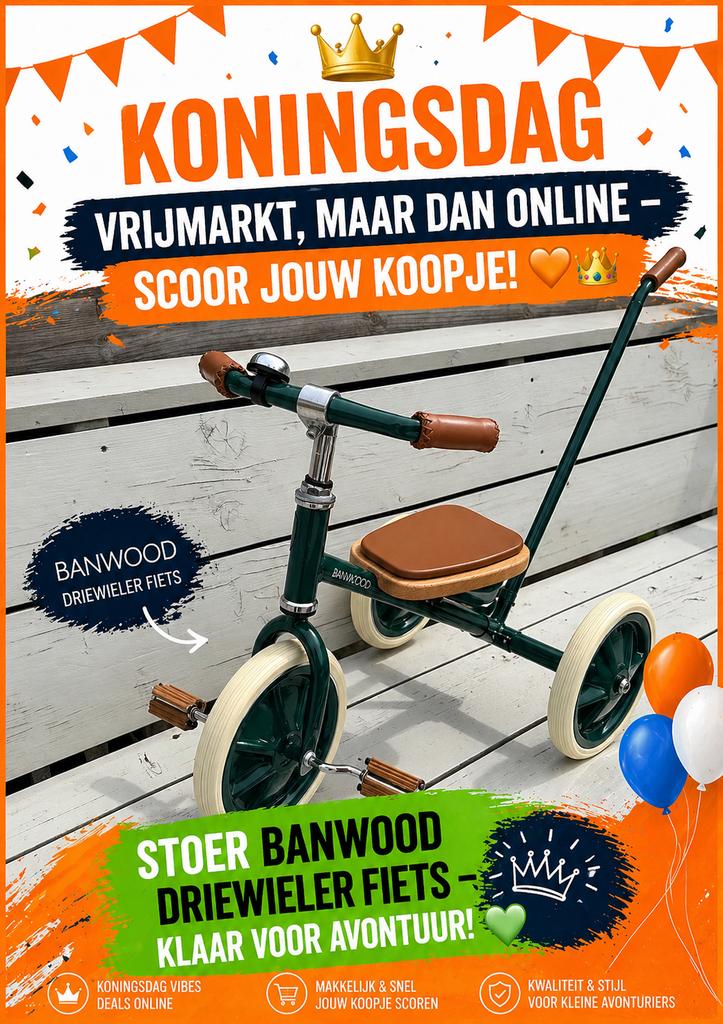 Stoere Banwood driewieler fiets - Klaar voor avontuur!, Fietsen en Brommers, Ophalen, Zo goed als nieuw, Minder dan 16 inch, Banwood