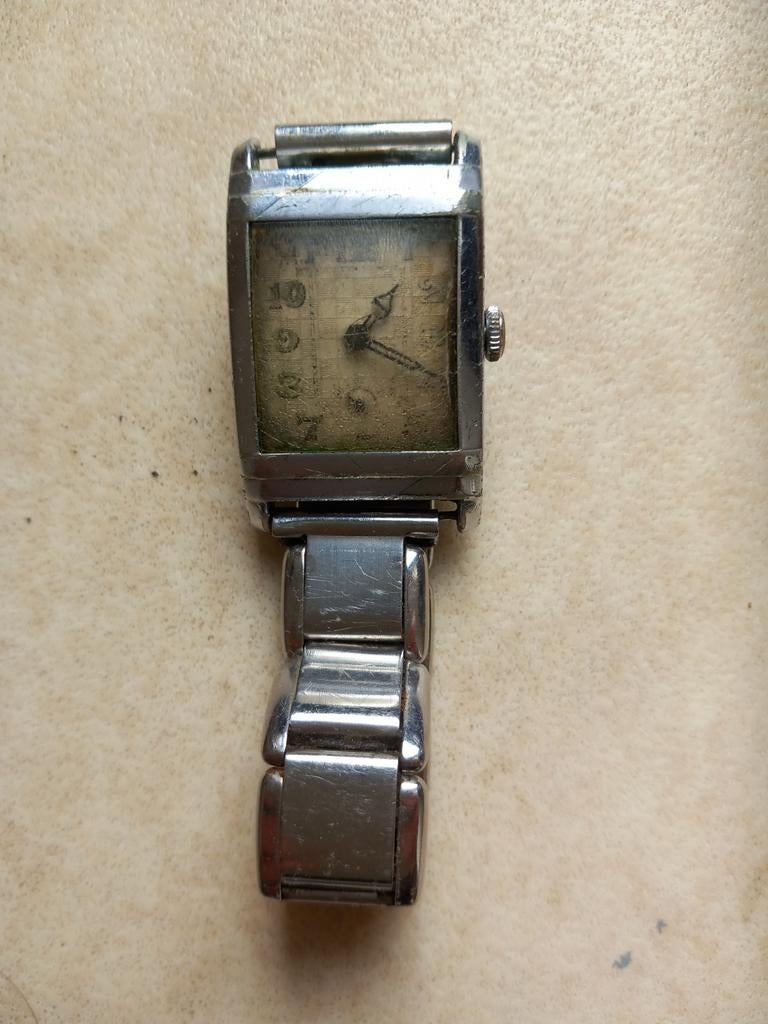 Vintage Horloge eind 1920/ begin 1930, Ophalen of Verzenden, Staal, Overige merken, 1930 tot 1960