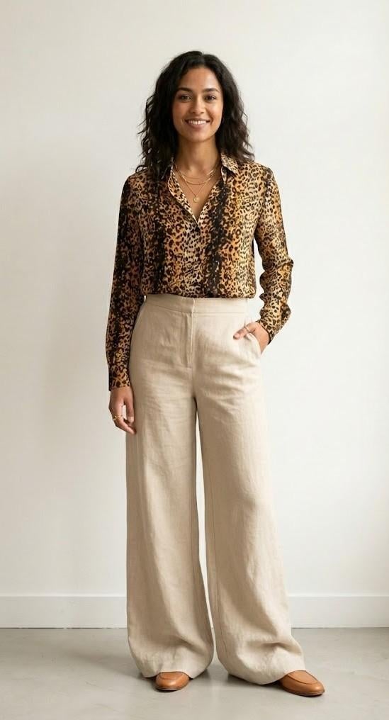 blouse Fifth house/panter /viscose, Bruin, Verzenden, Zo goed als nieuw, Fifth House