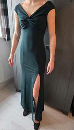 Bubbleroom galajurk off schoulder groen maat S, Kleding | Dames, Gelegenheidskleding, Galajurk, Ophalen of Verzenden, Zo goed als nieuw