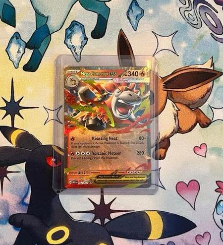 Mega Camerupt EX 022/132 NM Pokémon Kaart, Ophalen of Verzenden, Zo goed als nieuw, Losse kaart, Foil