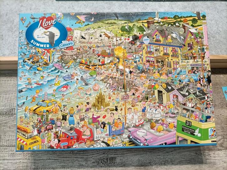 Gibson I Love Summer 1000 stukjes legpuzzel, Hobby en Vrije tijd, Denksport en Puzzels, Gebruikt, Legpuzzel, 500 t/m 1500 stukjes