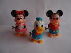Oude Modern Toys Walt Disney Figuren, 3 stuks, Japan, jr'70s, Ophalen of Verzenden, Mickey Mouse, Gebruikt, Beeldje of Figuurtje