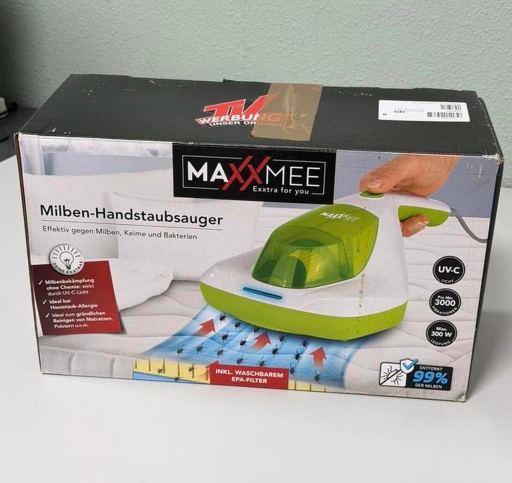 MAXXMEE Mijt Handstofzuiger met UV-C Licht – Anti-Allergie, Overige typen, Ophalen of Verzenden, H, H