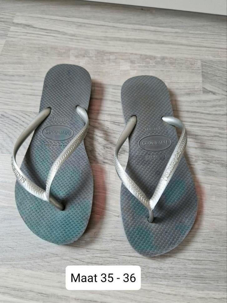 Havaianas slippers maat 35 - 36, Meisje, Overige typen, Ophalen of Verzenden, Zo goed als nieuw