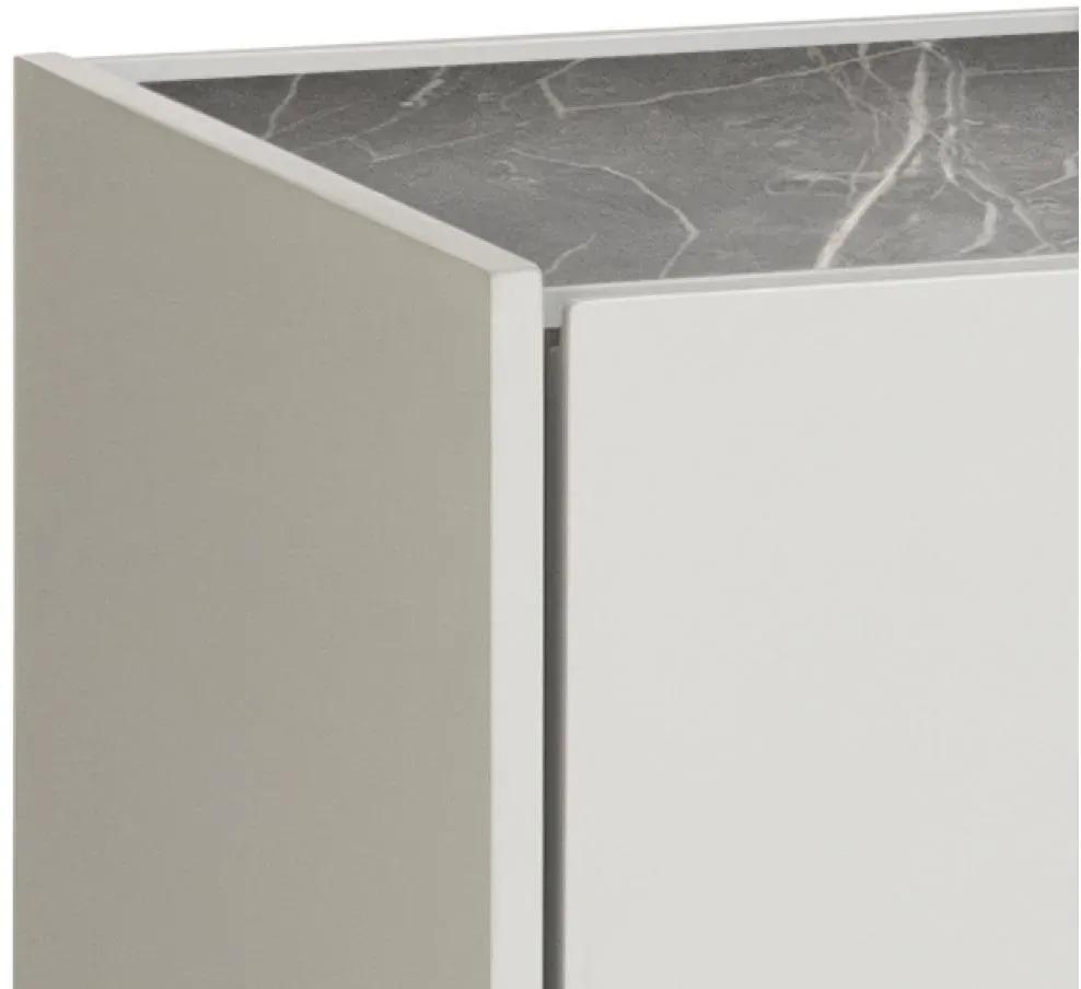 Luxe Xooon Design Dressoir - Nieuw | Marmerlook | Taupe, Huis en Inrichting, Kasten | Dressoirs, Overige materialen, Luxe, Nieuw