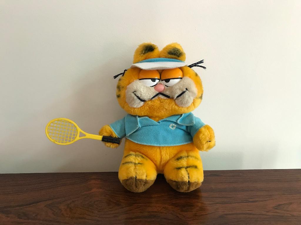 Garfield tennis tennisracket vintage 1978 1981, Verzamelen, Stripfiguren, Ophalen of Verzenden, Overige figuren, Gebruikt, Beeldje of Figuurtje