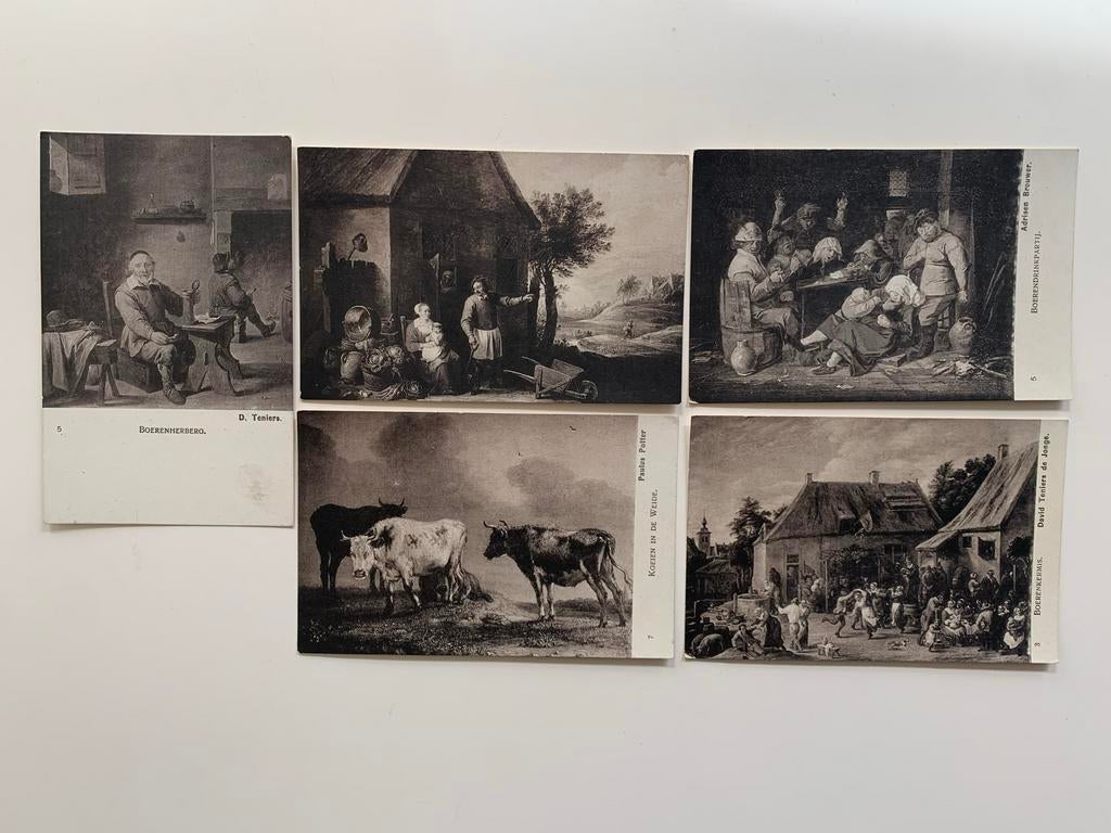 Set van 6 ansichtkaarten met oude meesters, Ophalen of Verzenden, Voor 1920, Ongelopen, Noord-Holland