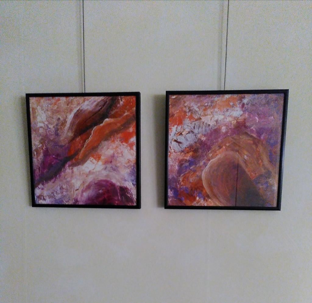 Abstract werk 30x30cm, Ophalen of Verzenden