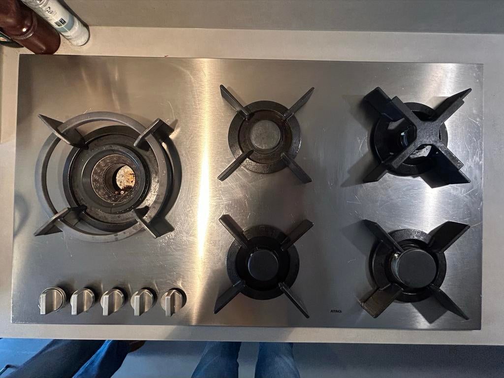 ATAG inbouwgaskookplaat met wokbrander, Ophalen, Gebruikt, Inbouw, Gas