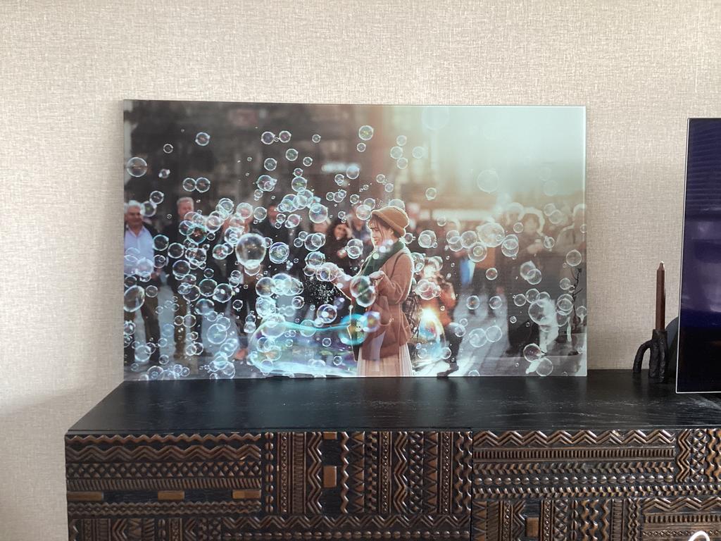 Nieuw glasschilderij 118 x 70cm., Antiek en Kunst, Ophalen