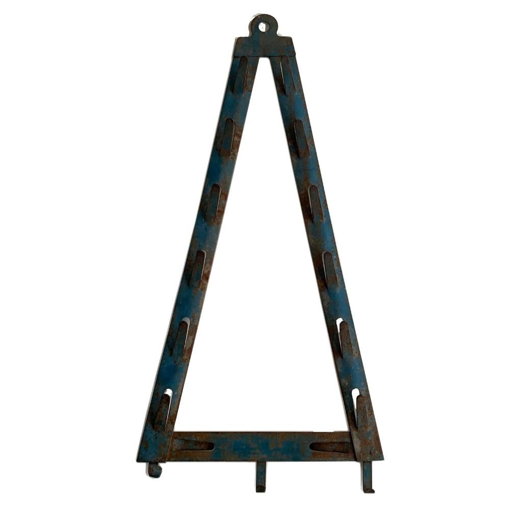 Vintage Frans emaille DEKSELREK blauw 53x26 Brocante, Ophalen of Verzenden