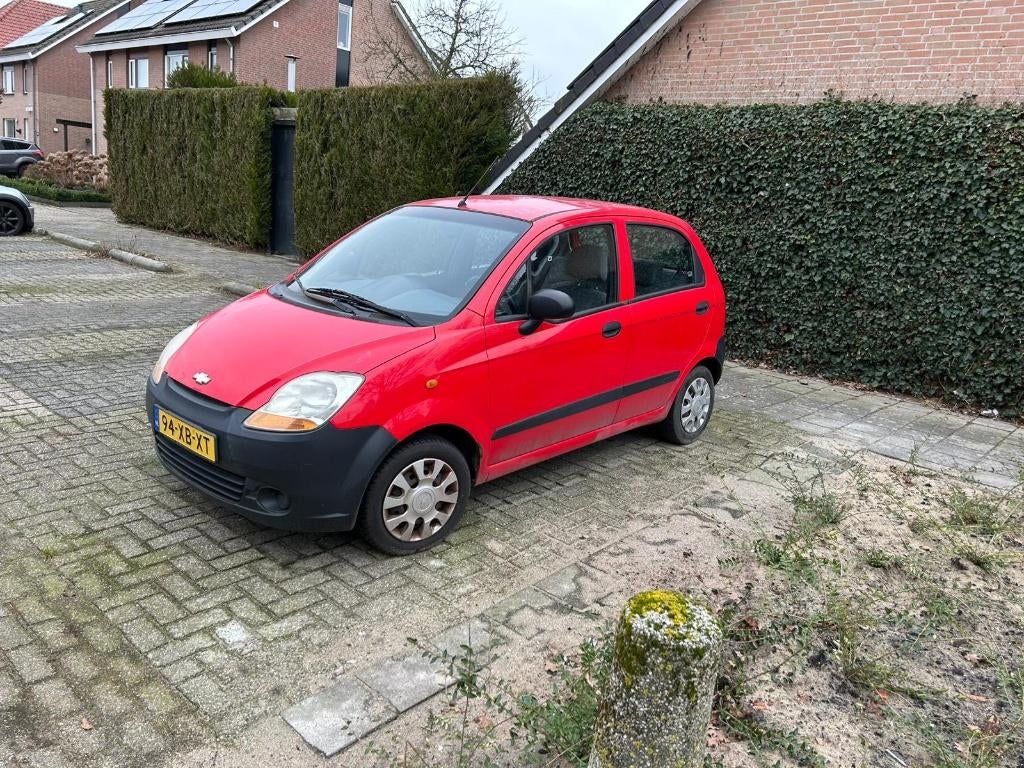 Kleine zuinige Chevrolet Matiz 0.8 2007 APK tot eind juli, Voorwielaandrijving, Euro 5, Stof, Zwart