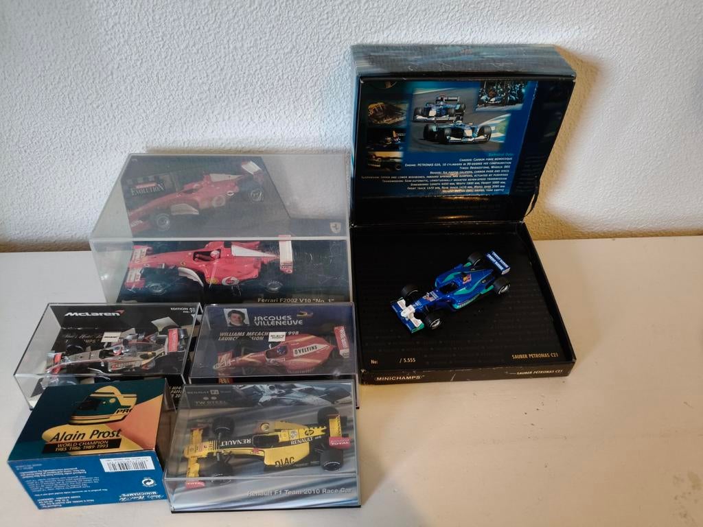 Minichamps F1 Modelauto's - Diverse Coureurs en Teams, Hobby en Vrije tijd, Modelbouw | Auto's en Voertuigen, Overige merken, 1:50 of kleiner