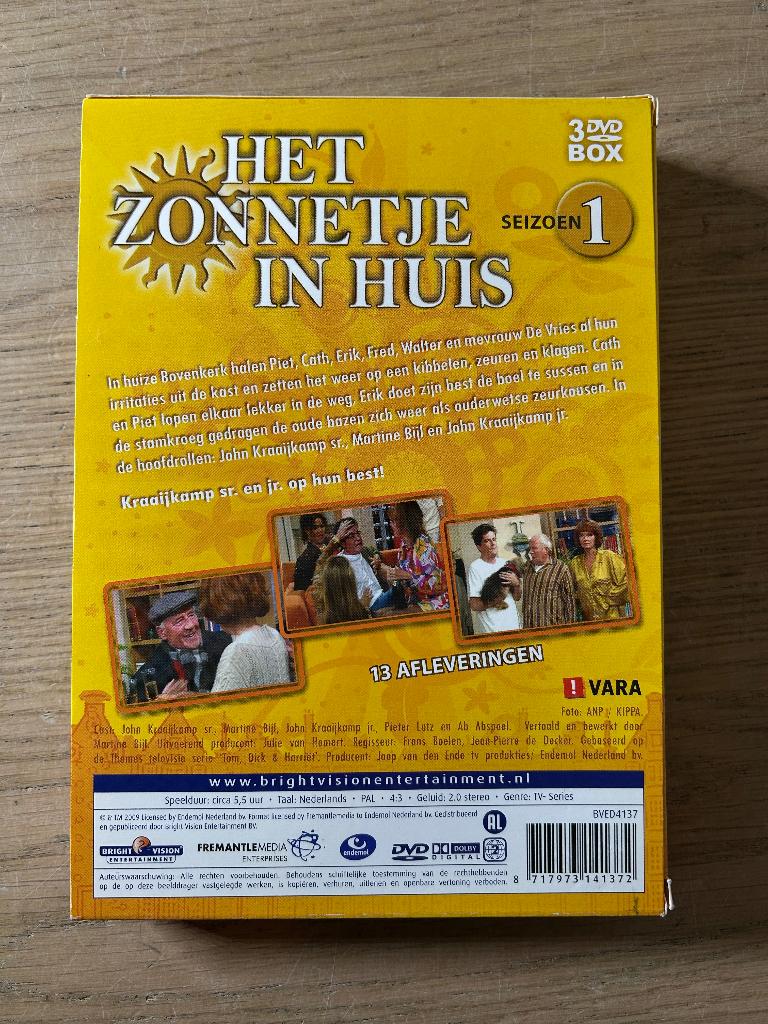 DVD Het Zonnetje in huis Seizoen 1 t/m 3, Alle leeftijden, Ophalen of Verzenden, Zo goed als nieuw, Komedie