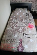 Zwart houten bed 90x200 eenpersoons incl bodem en matras, Ophalen, 90 cm, Eenpersoons, Zwart