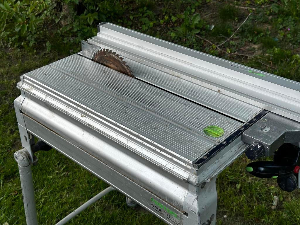 Festool CS 50 EB Precisio Tafelzaag met grote zijgeleider, Gebruikt, 70 mm of meer, Overige typen, Ophalen of Verzenden