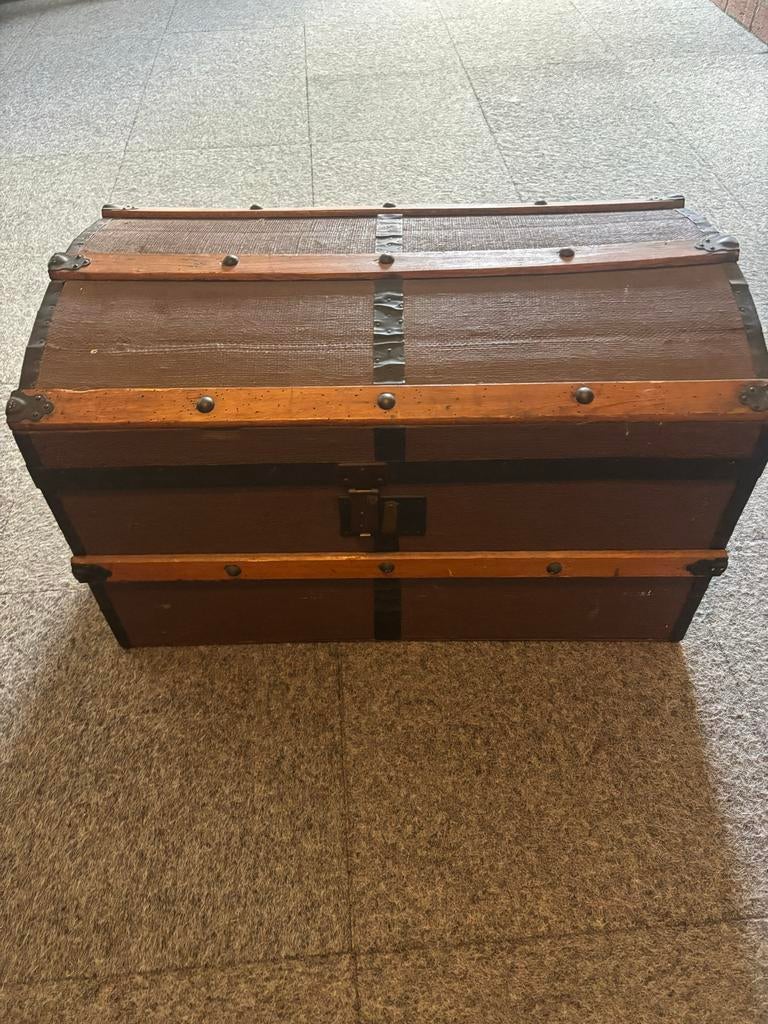 Antieke Bolkist / Scheepskist - Vintage Reiskoffer, Ophalen