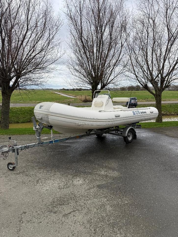 XG-Nautic RIB + Yamaha 40pk 2-takt + Trailer, Watersport en Boten, Rubberboten, Gebruikt, Yamaha, Overige materialen, Minder dan 70 pk