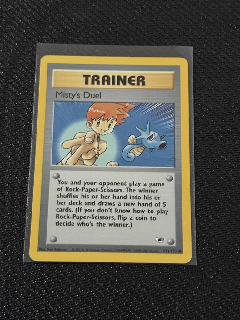 Pokémon Kaart: Misty's Duel Trainer (123/132), Ophalen of Verzenden, Zo goed als nieuw, Losse kaart