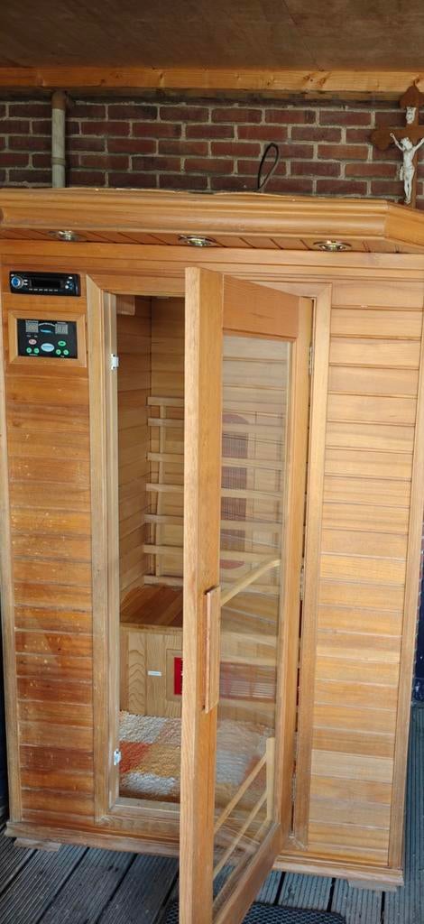 Sponorsun infrarood sauna, Sport en Fitness, Sauna, Ophalen, Gebruikt, Infrarood, Complete sauna