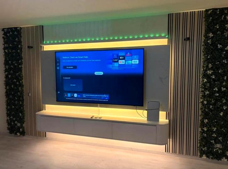 Op maat Zwevend Paneel Cinewal – Modern & Luxe TV Wandmeubel, Huis en Inrichting, Kasten | Televisiemeubels, Nieuw, 150 tot 200 cm